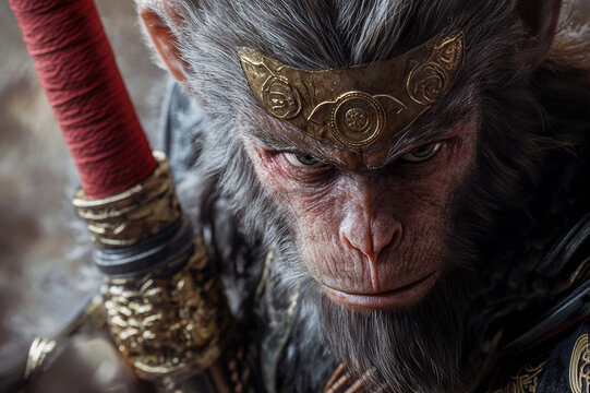 Chinese monkey king god Sun Wukong