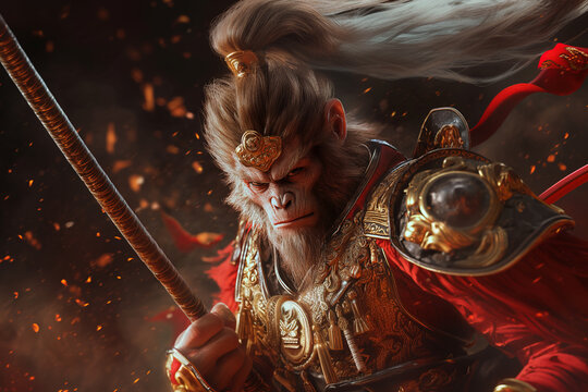 Chinese monkey king god Sun Wukong