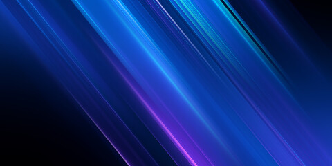 Luminous blue lines speed. Neon color glowing lines background, high-speed light trails effect. Futuristic dynamic motion technology
