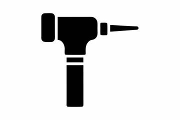 Otoscope silhouette vector, Otoscope icon, Medical diagnostic otoscope