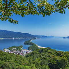 日本三景 天橋立 文殊山（南側）からの眺望