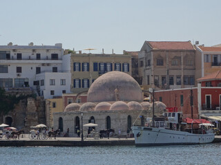 Grèce, la Crète, ville et port de Chania
