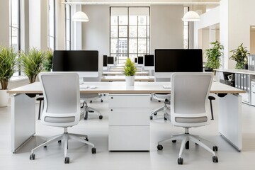 Transforming workspaces modern open-plan office layouts urban environment interior design professional viewpoint contemporary aesthetic