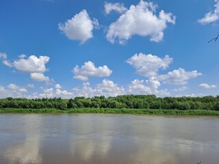clouds over the river