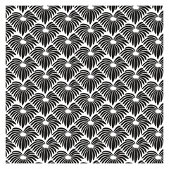 Black and White Starburst Floral Pattern for Christmas