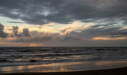 Tyrrhenian Sea. Autumnal sunset