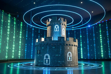 Cybersecurity Fortress Protecting Digital Data with Layers of Defense