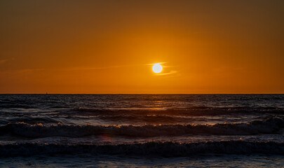 Tyrrhenian Sea. Autumnal sunset