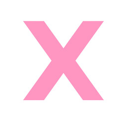 Obraz premium シンプルなピンク色のXアイコン