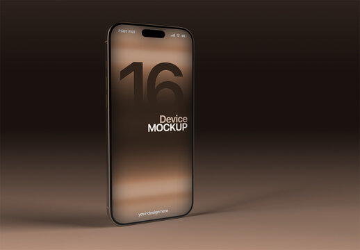 Titanium Pro Smartphone Mockup 16 Edition with Dark Premium Background