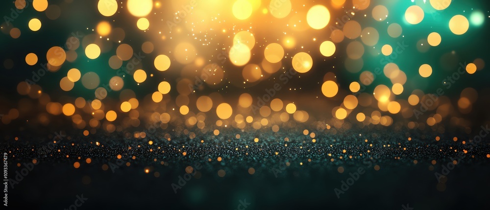 Poster a mesmerizing backdrop of shimmering bokeh lights in a soft blur of colors.