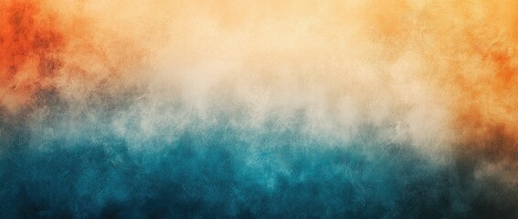 Soft Abstract Gradient Background with Orange, Blue, and Gray Tones, Grainy Texture, and Copy Space