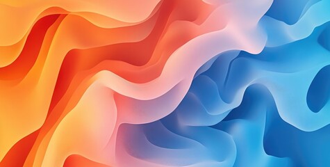 Obraz premium Abstract Gradient Background with Soft Orange and Blue Colors, Grainy Texture, and Blurred Edges