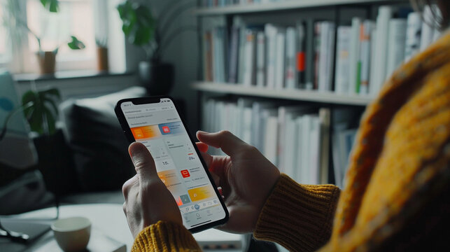 A sleek app interface for personalized learning paths, with AI-powered recommendations for courses and progress tracking in subjects like math, science, and history.
