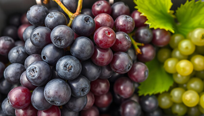 Fototapeta premium View of grapes in container isolated with white highlights, png