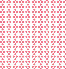Red and white polka dot pattern seamless. Red glitter background. Christmas background. Dot pattern for gift wrap, fabric pattern, textile, tile and wallpaper.