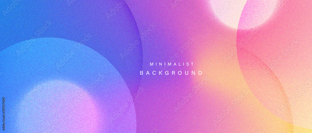 Poster Gradient pastel abstract background with circular shapes.	
