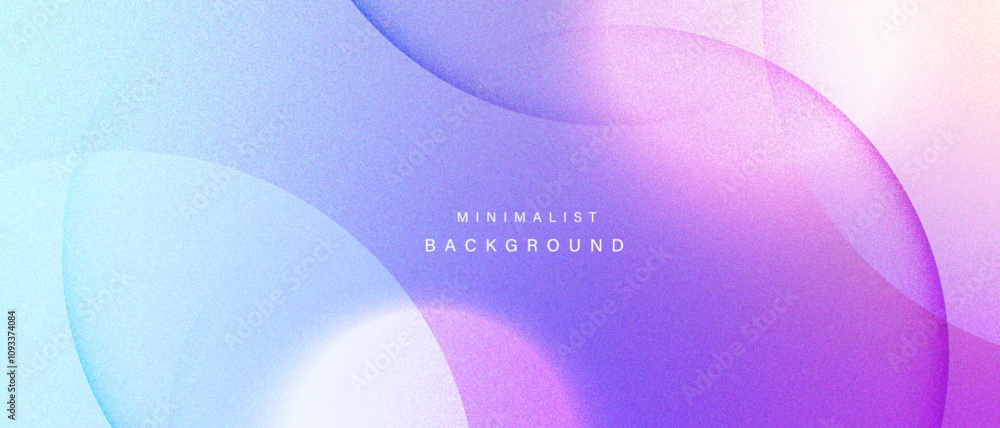 Poster Gradient pastel abstract background with circular shapes.	
