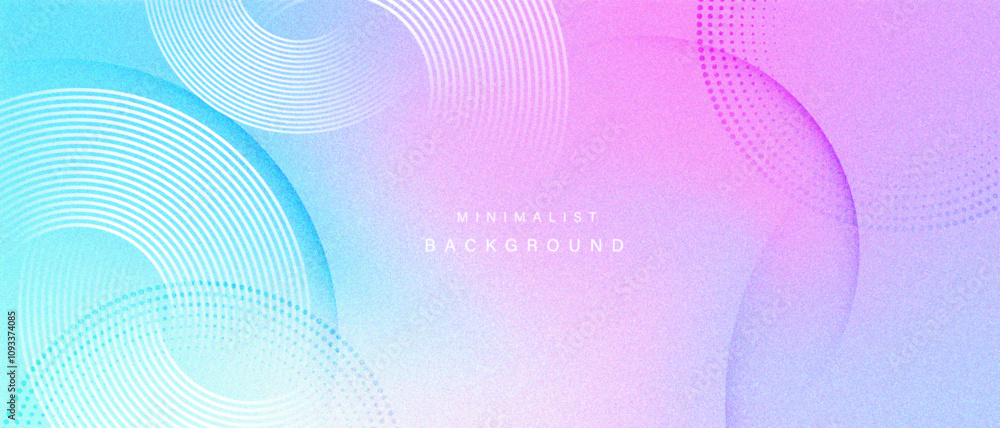 Poster Gradient pastel abstract background with circular shapes.	
