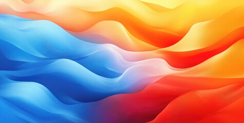 Fototapeta premium Abstract Gradient Background with Soft Orange, Blue, and Red Colors, Grainy Texture Vector for Design