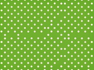 Bright Green Background Featuring White Polka Dot Pattern for Modern Design Applications in Fashion, Textiles, Interior Decor, and Graphic Art