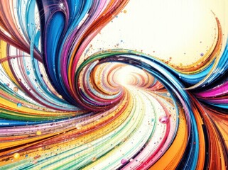 An intricate pattern of swirling lines and colors inviting the viewer to lose themselves in its complexity