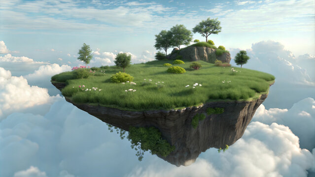 floating iseland sky