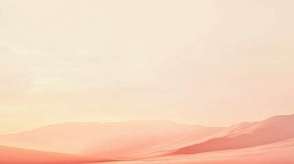 Soft pastel desert landscape with gentle sand dunes and subtle gradients of warm light