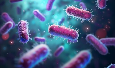 Probiotics bacteria biology science microscopic medicine digestion stomach escherichia coli treatment health care medication anatomy organism, Generative AI