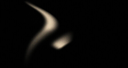 Golden black grainy gradient background glowing color wave on dark backdrop, noise texture banner header design