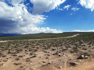 landscape with mountains and sky