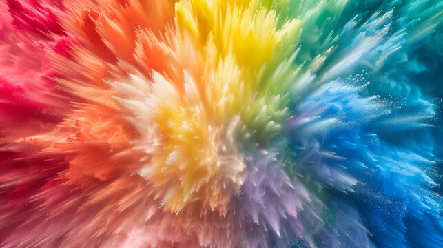 A spectrum of colors radiating outward from a central point, symbolizing the diversity and vibrancy of the human experience