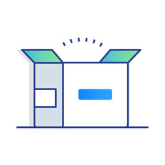 No Items Available Icon – Empty Open Box, Representing Unavailability and Out-of-Stock Status