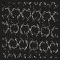 Dark Grey Circular Floral Pattern for Holiday Theme