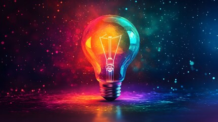 light neon glowing bulb