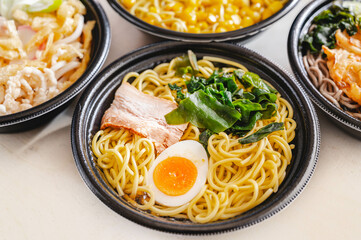 レンジで作る醤油ラーメン