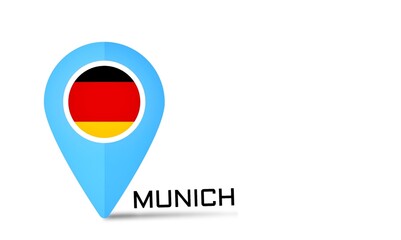 An icon incorporating the German flag's design within a GPS location pin, accompanied by the text 