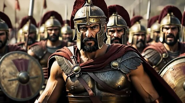 A group of Roman soldiers advances across the battlefield. 02.
