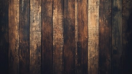 Textured rustic dark brown wooden planks with a weathered, grunge appearance ideal for backgrounds, banners, and design projects.