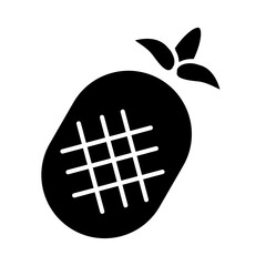 PineApple Fruit solid icon isolate transparent