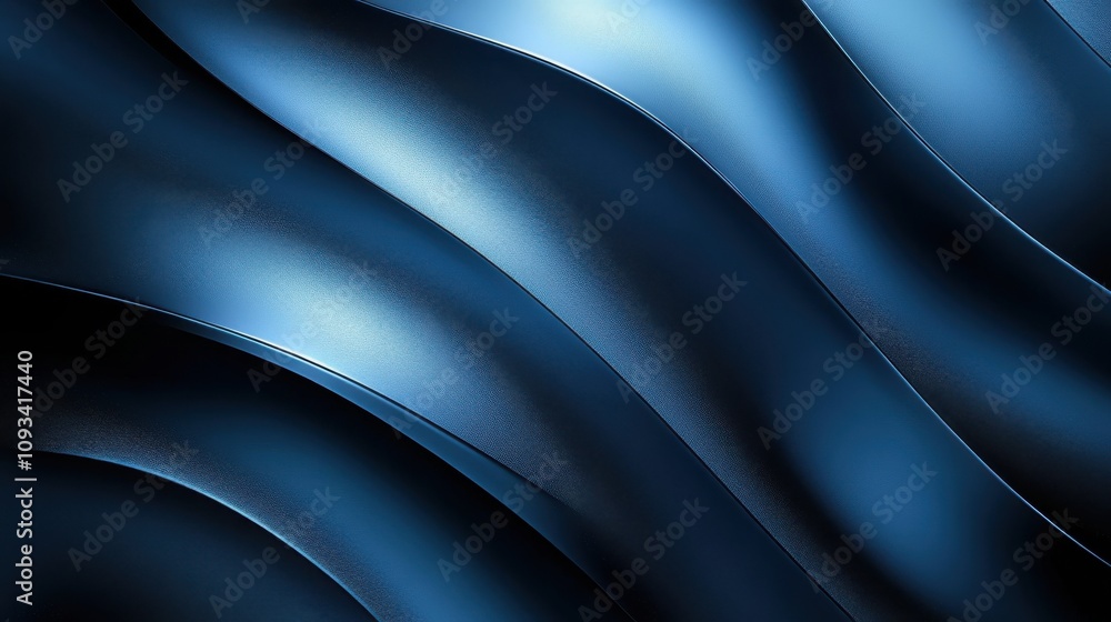 Aufkleber elegant blue abstract waves creating a smooth, dynamic texture for a modern aesthetic.