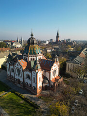  Clock Tower Sahat Kula in Belgrade - aerial view from drone, Serbia