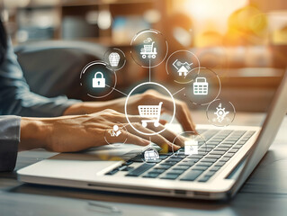 Shopping service on The online web, online shopping, buy product from online, cell phone mobile app paying online making purchase in e-commerce digital store