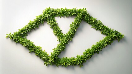 A coding figure formed from intertwined vines and leaves, each leaf displaying segments of code