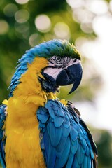blue and yellow macaw . blue birds .