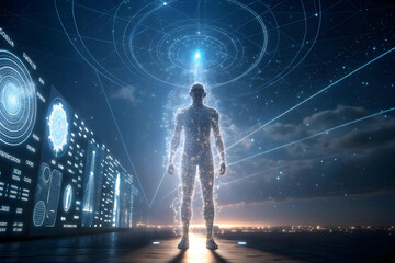 AI-Driven Human Network in a Virtual Environment