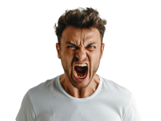 man screaming