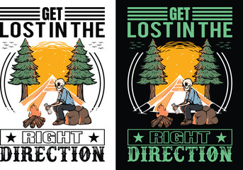 Get lost in the right direction t shirt design and graphics