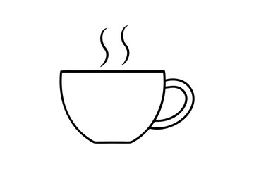 cup of coffee line art design.