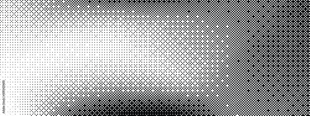 Poster pixelated bitmap gradient texture. black and white dithered background. abstract glitch-style patter